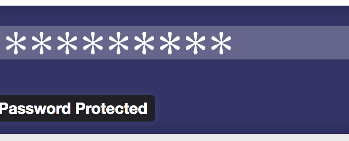 Password Protected の使い方