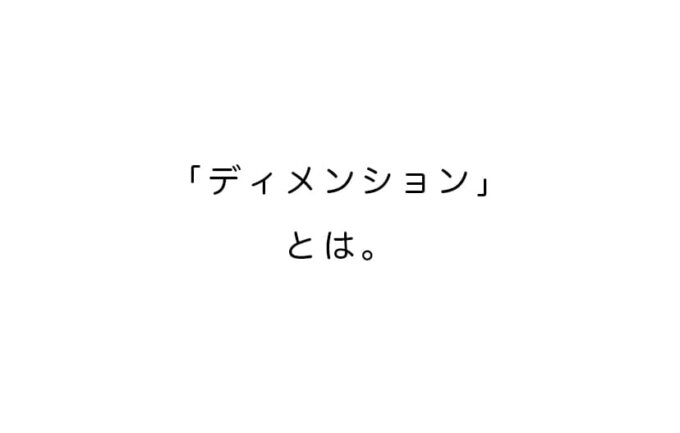 ディメンションとは